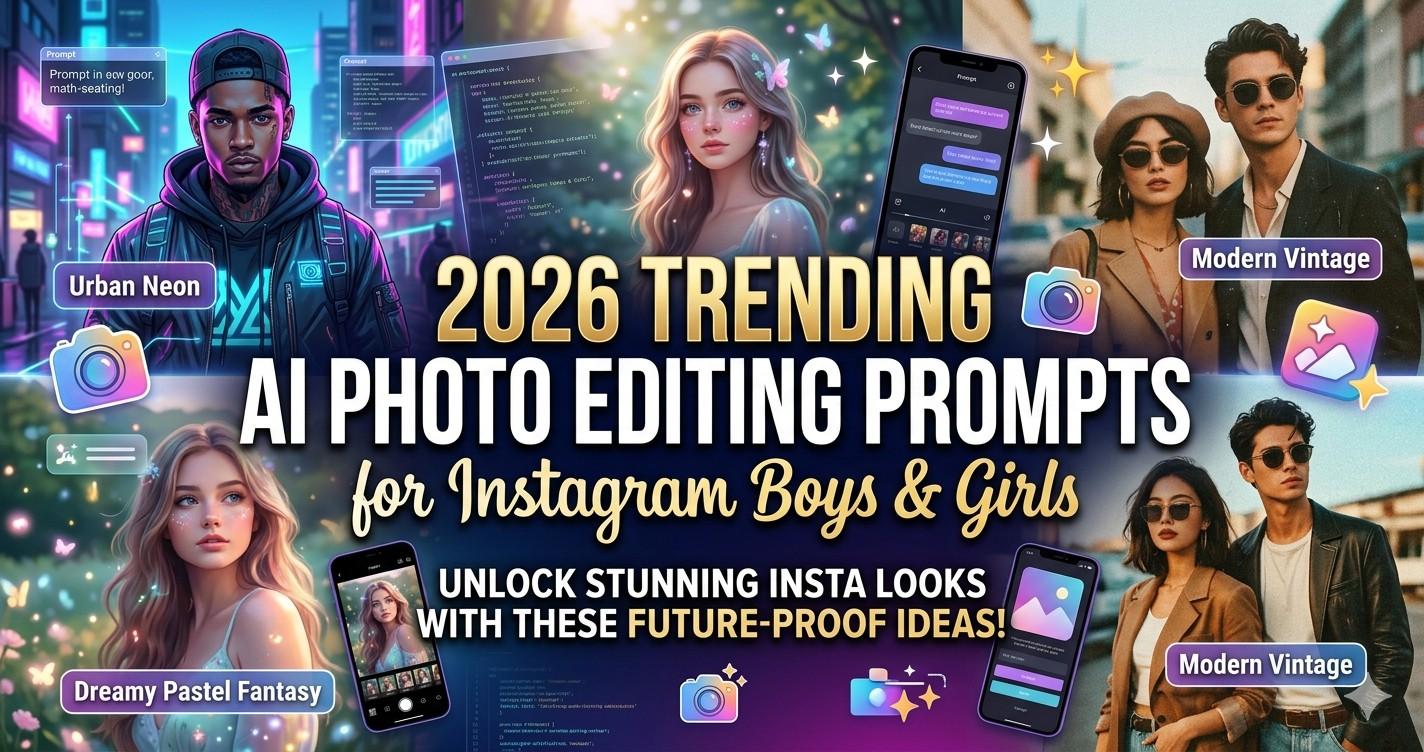 2026 Trending AI Photo Editing Prompts for Instagram Boys & Girls